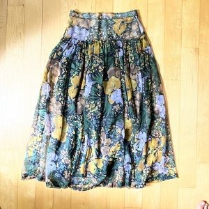 Floral Ankle Length Skirt